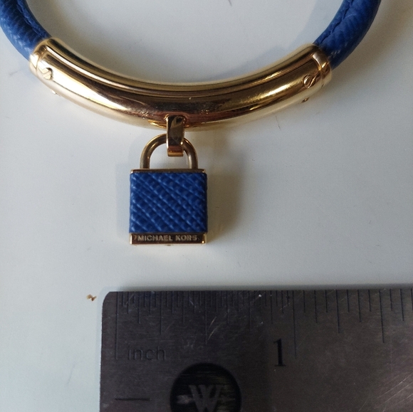 Michael Kors Royal Blue and Gold Lock Bracelet - Picture 2 of 3